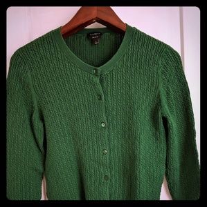 Talbot's Cable Cardigan, Cotton Size L